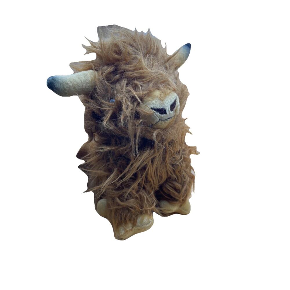 Stuffed Animal Realistic Scottish Cow Plush Toy Soft Farm Animal NWOT
